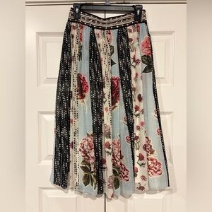 Verb Pallavi Singhee Anthropologie Condorcet Floral Skirt Sz 2 Petite Multicolor